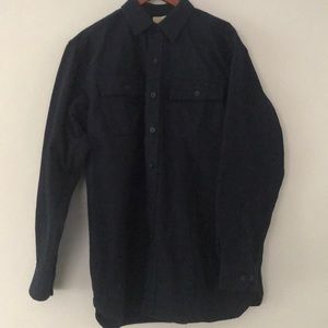 LL Bean Men’s Chamois Shirt, Navy, Large